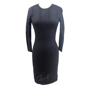 Rag & Bone Ribbed Black Bodycon Long Sleeve Dress Size 2